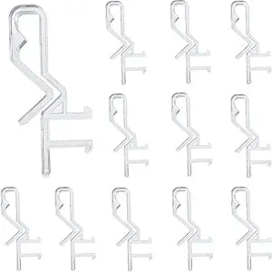 12pcs Blinds Clips 1-7/8inch Hidden Channel Valance Clips Clear Color for Faux and Real Wood Window Blinds Valance Holder